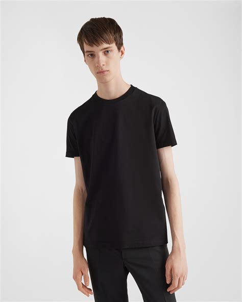 prada cotton jersey t shirt|Black Three Pack Cotton Jersey T.